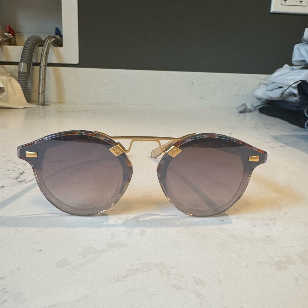 KREWE STL Sunglasses in Gold/Multi-color